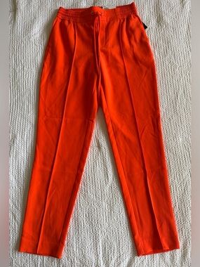 Nine West Vibrant Orange Pull-On Trousers